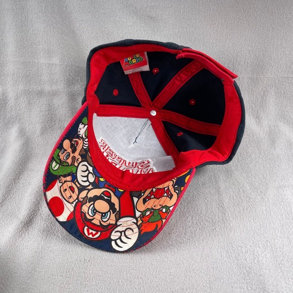 Super Mario Hat Kids Strapback Cap Video Game Movie Bowser Toad‎ - Picture 2 of 12
